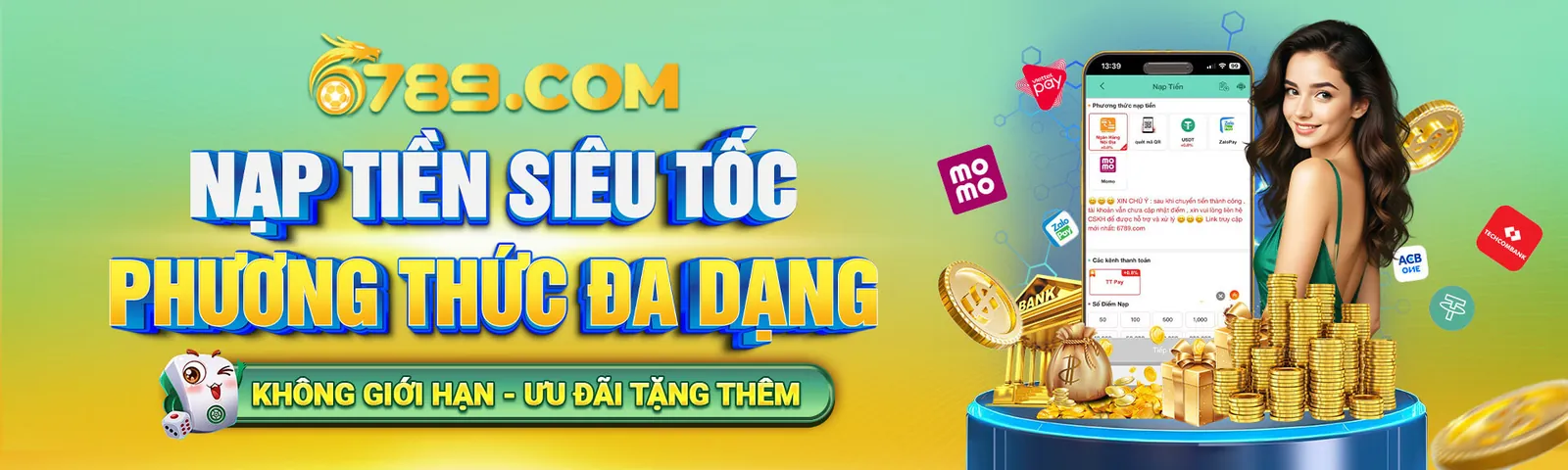 6789v6.com – Nạp tiền siêu tốc, phương thức đa dạng, ưu đãi tặng thêm